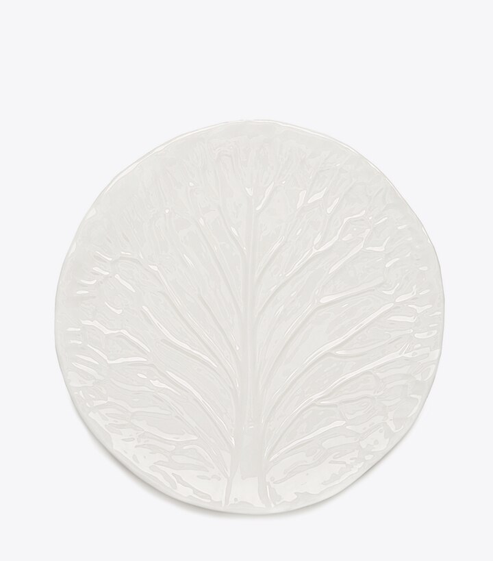 Tory Burch designer servizio da tavola Set Da 2 Piatti Da Portata Lettuce in White front