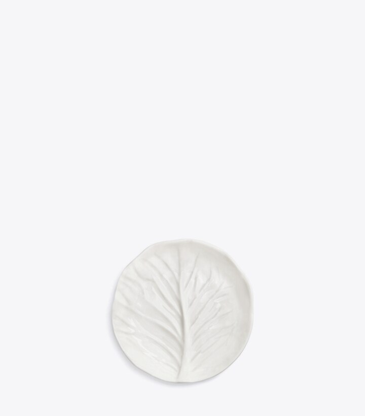 Tory Burch designer servizio da tavola Set Da 4 Piatti Da Stuzzichino Lettuce in White front