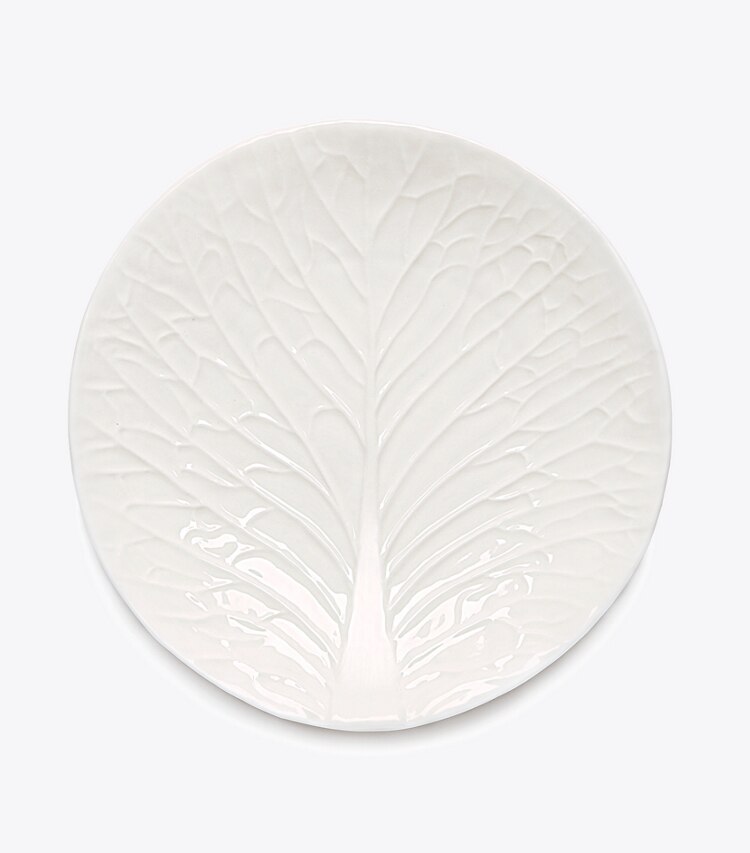 Tory Burch designer servizio da tavola Set Da 4 Piatti Piani Lettuce  in White front