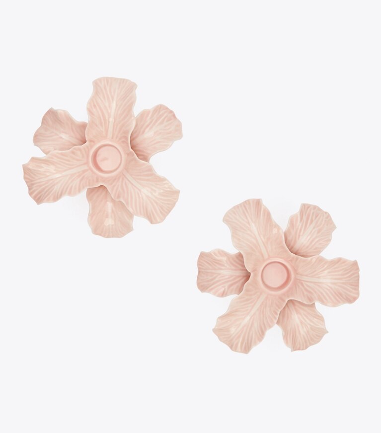 Tory Burch designer servizio da tavola Set da due candelabri Lettuce Ware in Pink superiore