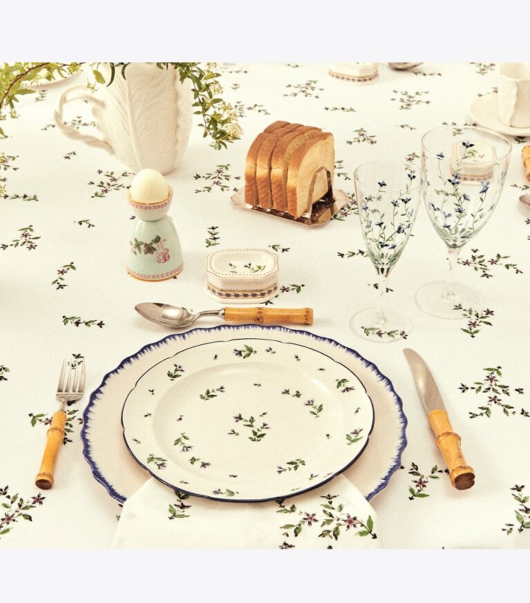 Tory Burch diseñador artículos de mesa & cristalería Set de 2 copas de agua Jolie Fleur en Clear / Multi editorial