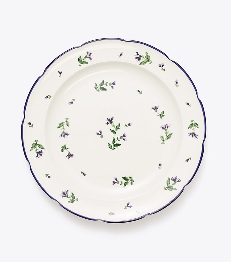 Tory Burch diseñador artículos de mesa & cristalería Set de 4 platos de ensalada Jolie Fleur en NEW IVORY frente