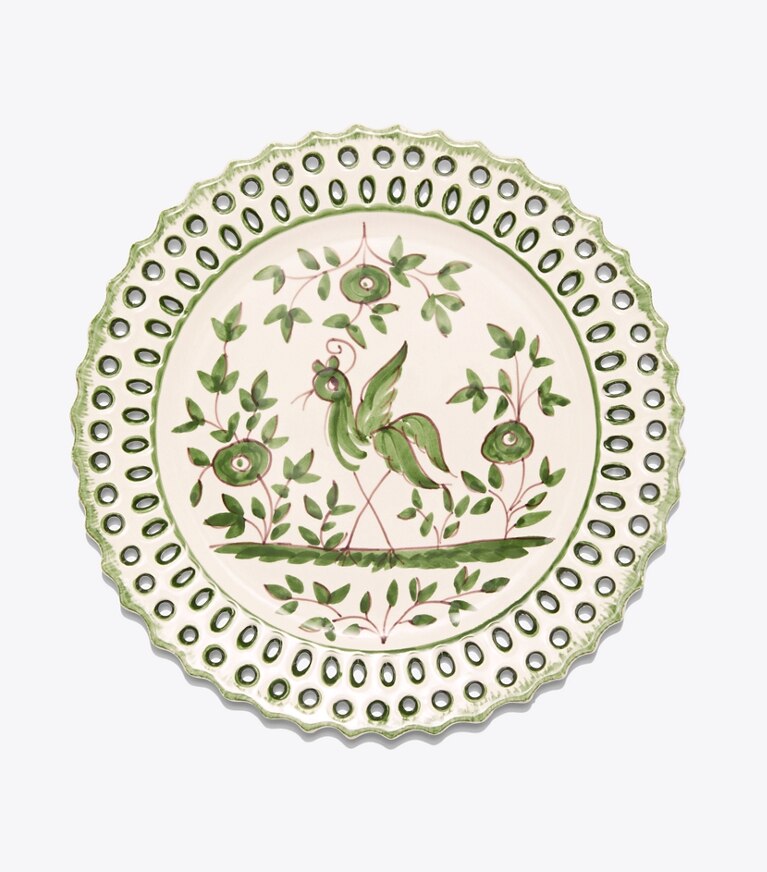 Tory Burch diseñador artículos de mesa & cristalería Set de 4 platos para ensalada Oiseau en Green frente