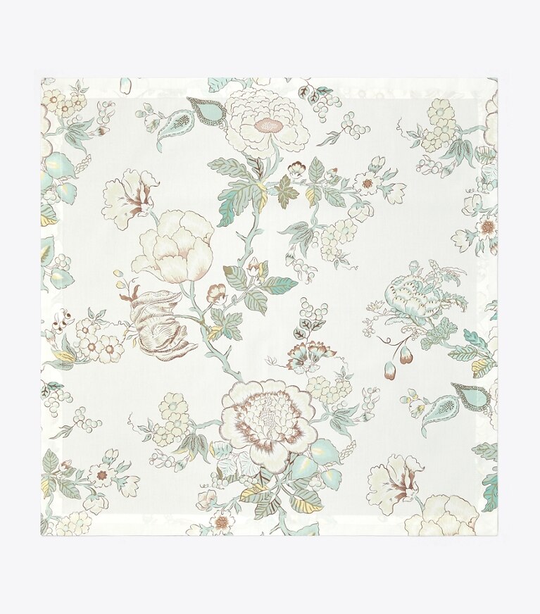 Tory Burch diseñador mantelería Set de 4 servilletas para cena con diseño de ramo Happy Times en Ivory frente
