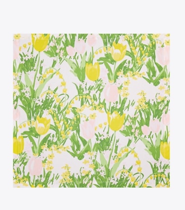 Tory Burch diseñador mantelería Set de 4 servilletas para cena Les Tulipes en Multi frente
