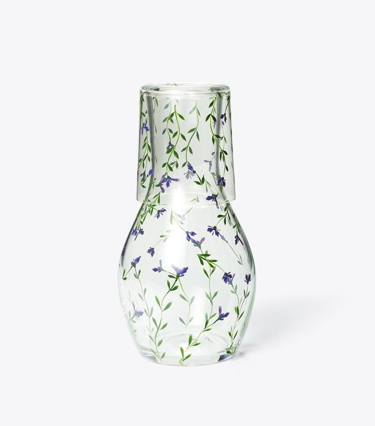 Tory Burch diseñador artículos de mesa & cristalería Set de jarra y taza Jolie Fleur en Purple Multi frente