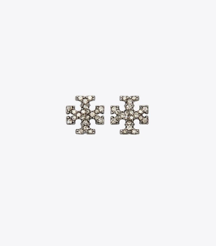 Tory Burch diseñador estuches para joyas Set de regalo con colgante y aros Moondance en Tory Silver / Pearl detalle