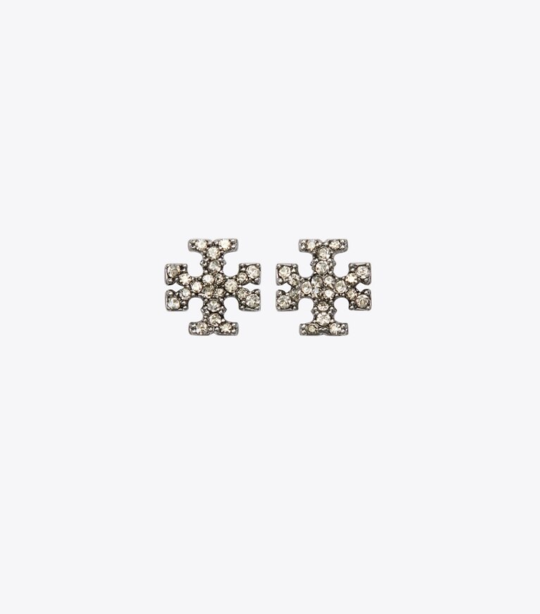 Tory Burch diseñador estuches para joyas Set de regalo con colgante y aros Moondance en Tory Silver / Pearl detalle