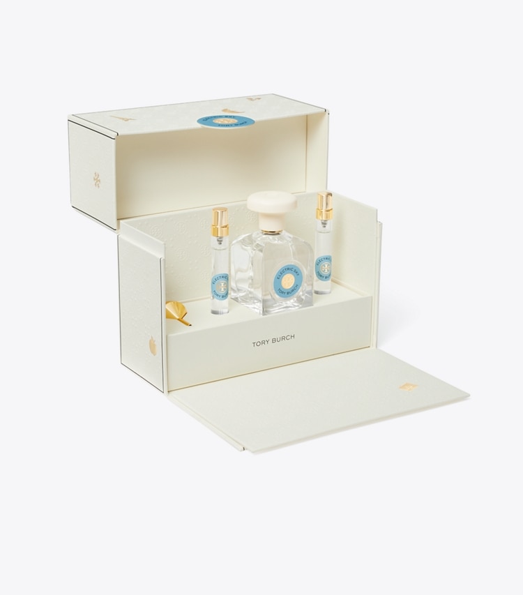 Tory Burch diseñador perfume Set de regalo con dije Electric Sky en ELECTRIC SKY BLUE detalle