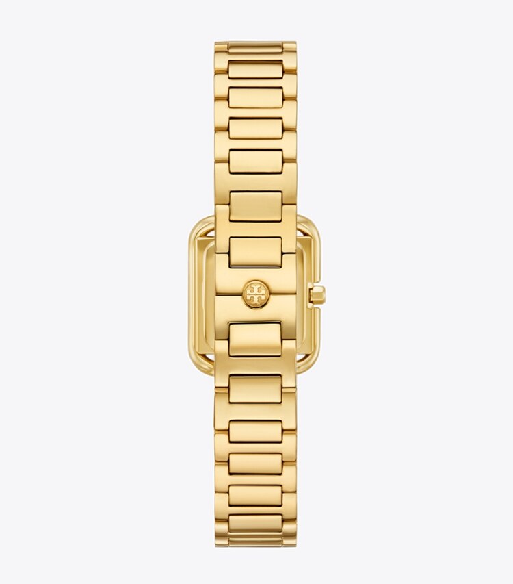 Tory Burch diseñador relojes con correa Set de regalo con reloj Kira pequeño en IVORY/GOLD/BLACK volver