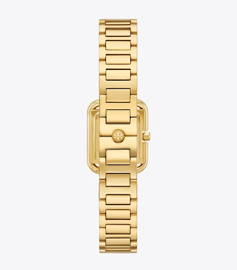 Tory Burch diseñador relojes con correa Set de regalo con reloj Kira pequeño en IVORY/GOLD/BLACK volver