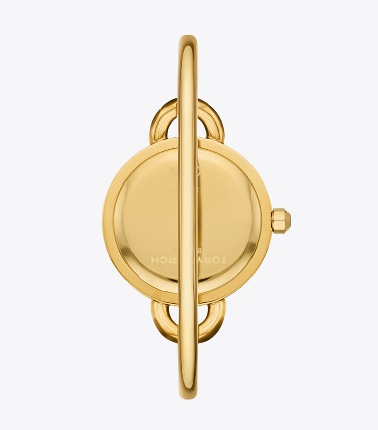 Tory Burch diseñador relojes con correa Set de regalo de reloj Kira en IVORY/GOLD/MULTI TOPRINGS parte trasera