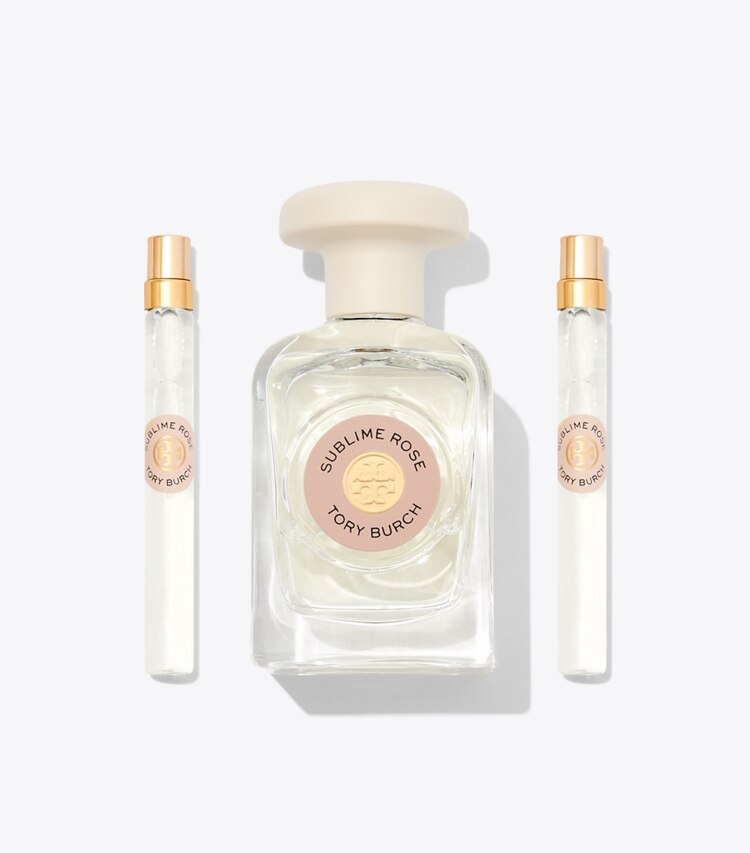 Tory Burch diseñador perfume Set de regalo Sublime Rose en SUBLIME ROSE PINK frente