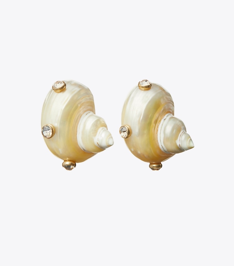 Shell Clip-On Earring: Women's Designer Earrings | Tory Burch