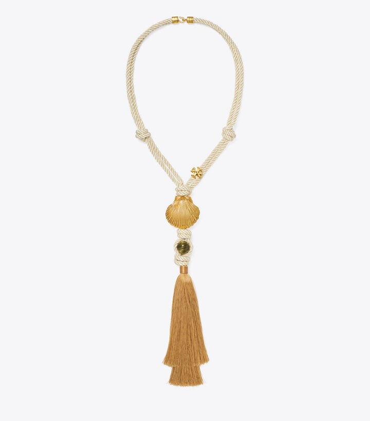Shell Tassel Pendant Necklace: Women's Designer Necklaces | Tory Burch