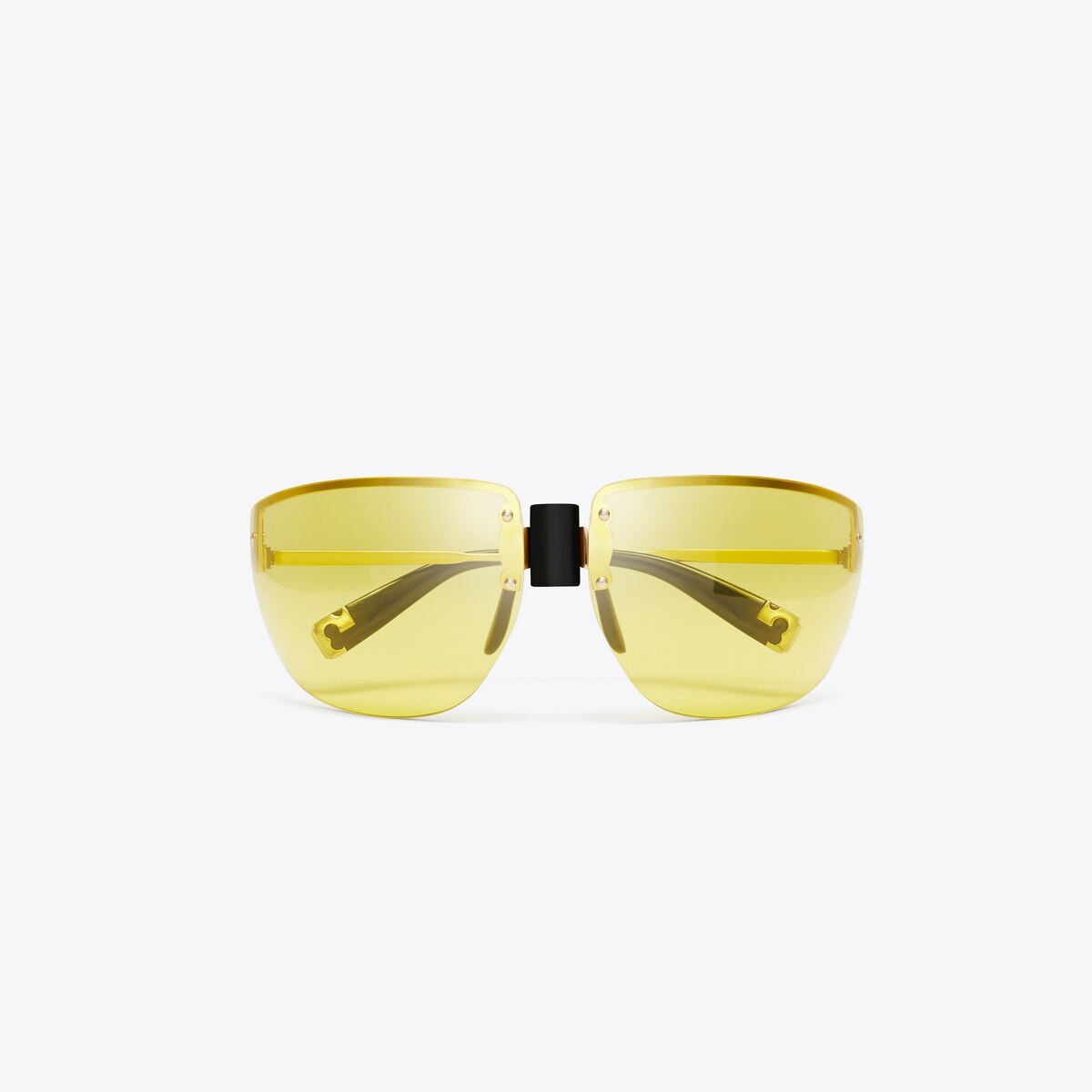 Tory Burch Yellow Wallet and Yellow Sunglasses Set Tory Burch Ella Straw Pouch Wristlet | Neiman Marcus main image 3