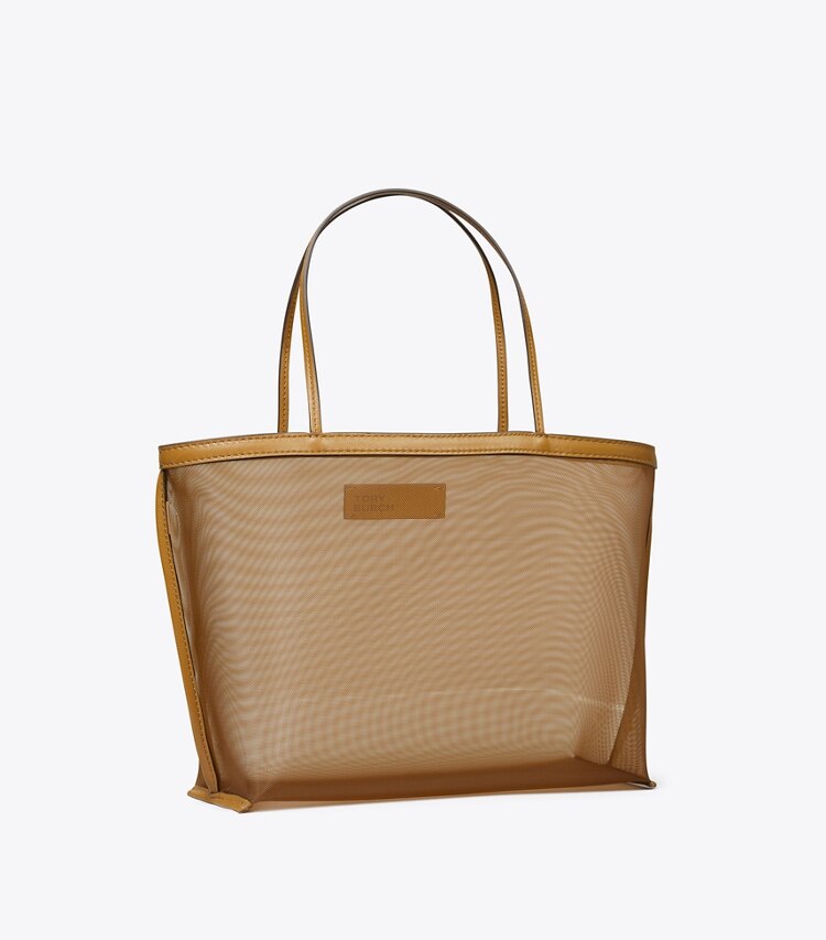 Tory Burch designer borse shopping Shopping a rete in Cuoio angle