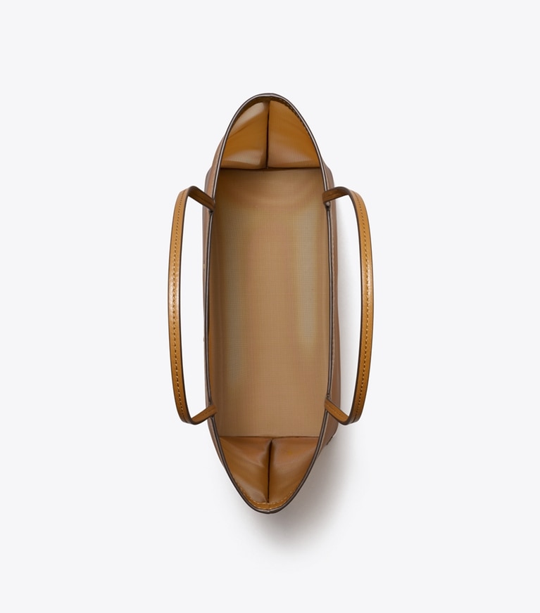Tory Burch designer borse shopping Shopping a rete in Cuoio angle
