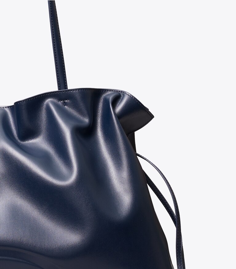 Tory Burch designer borse shopping Shopping con coulisse Ella natuura™ in New Navy dettaglio