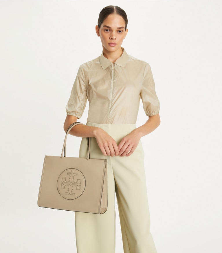 Tory Burch designer borse shopping Shopping Ella Bio piccola in Fresh Clay angle