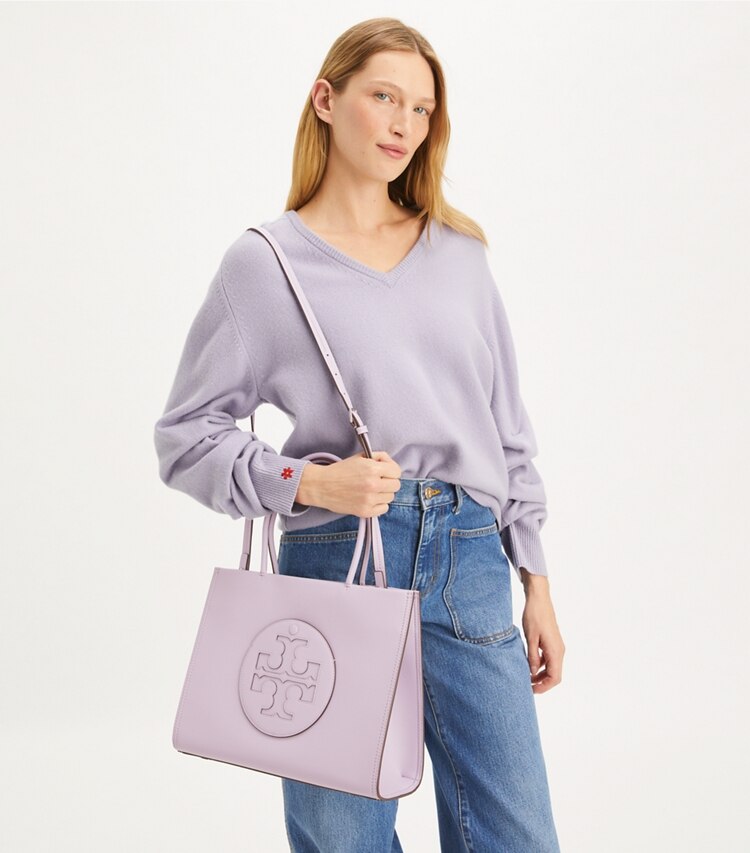 Tory Burch designer borse shopping Shopping Ella Bio piccola in Purple Heather additional on model