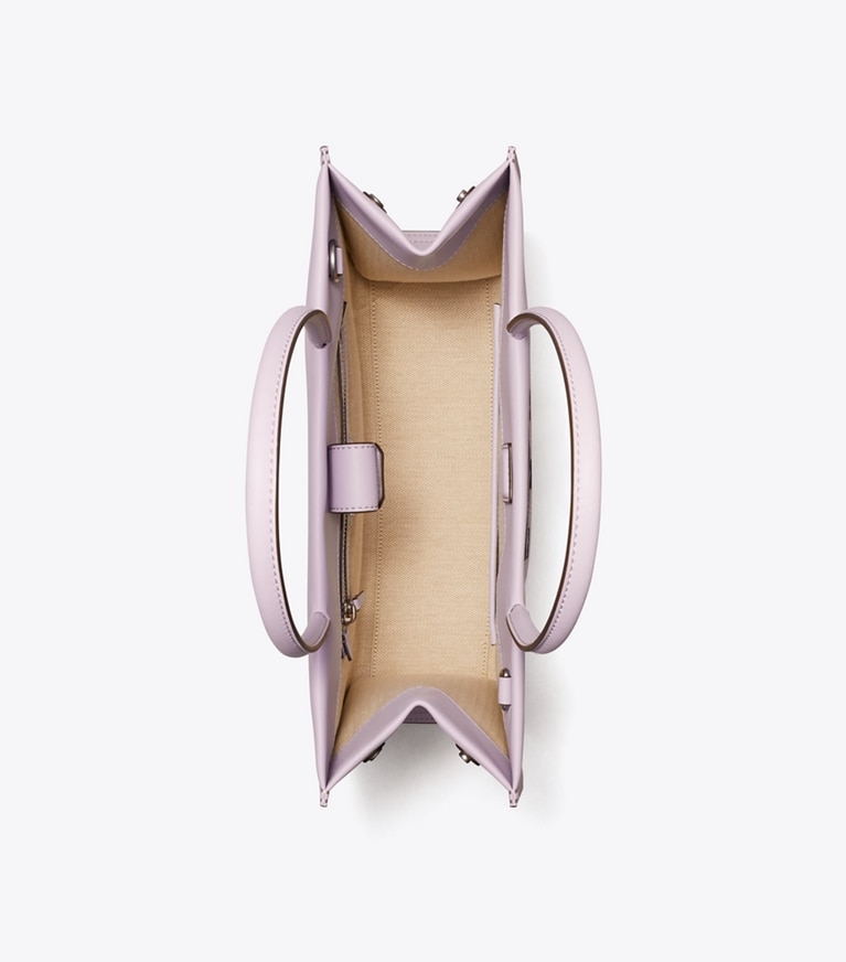 Tory Burch designer borse shopping Shopping Ella Bio piccola in Purple Heather angle
