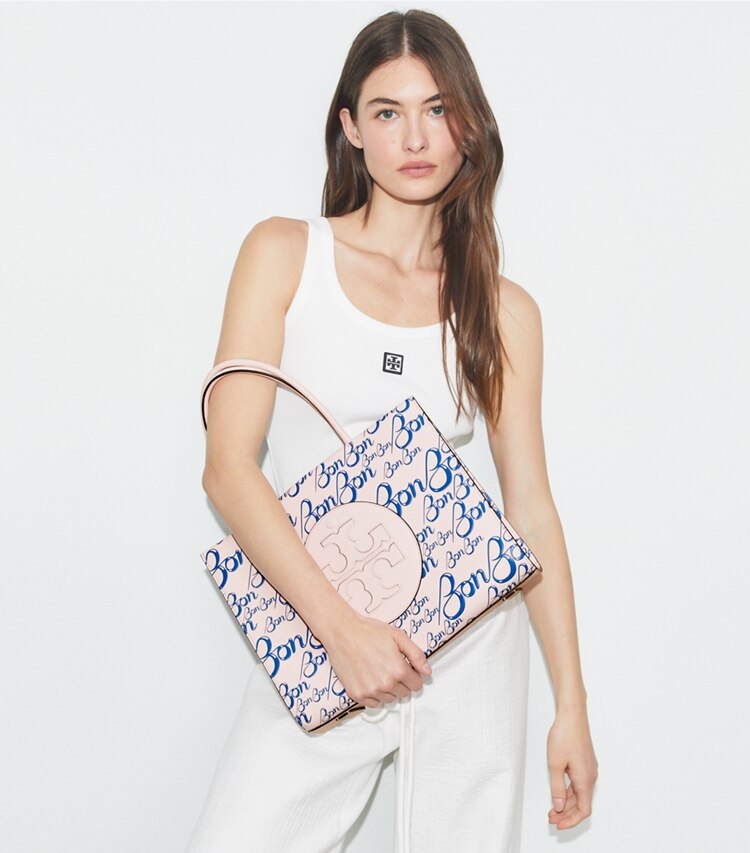 Tory Burch designer borse shopping Shopping Ella Bio piccola x BonBon in BonBon Pink additional on model