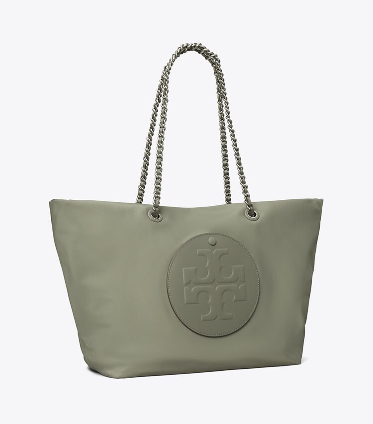 Tory Burch designer borse shopping Shopping Ella con catena in Stone angle