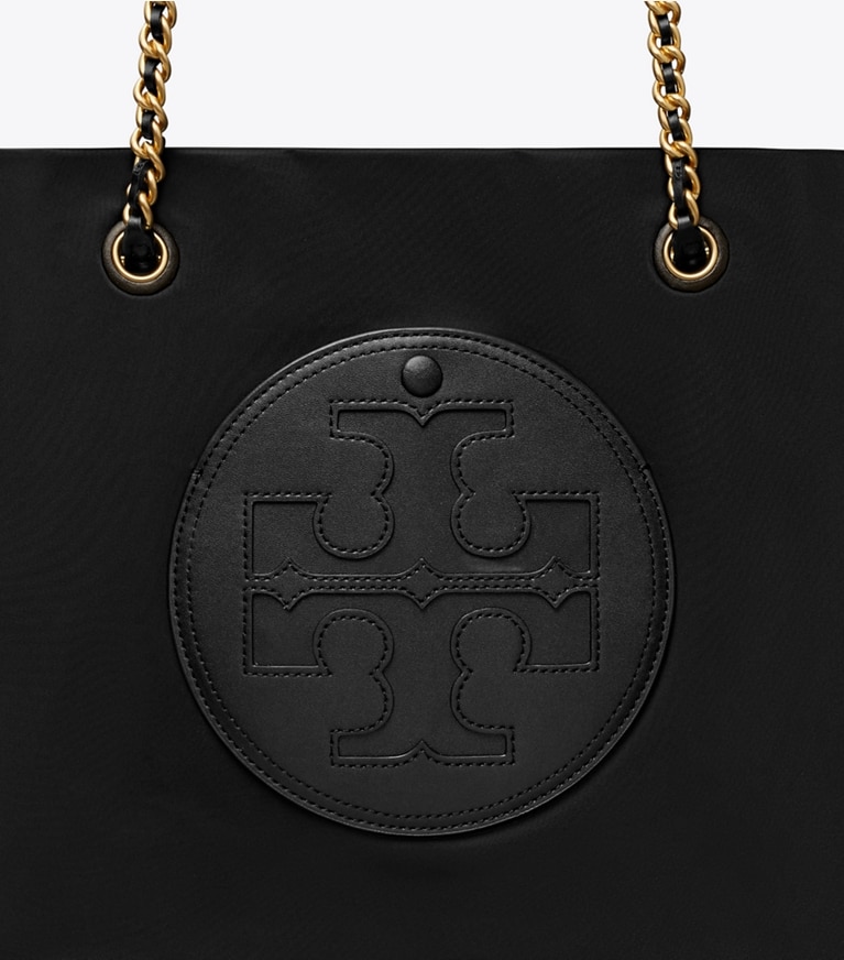 Tory Burch designer borse shopping Shopping Ella con catena in Black angle