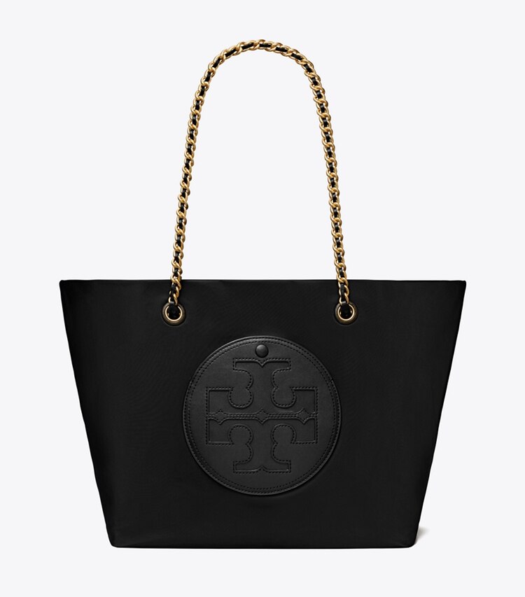 Tory Burch designer borse shopping Shopping Ella con catena in Black front