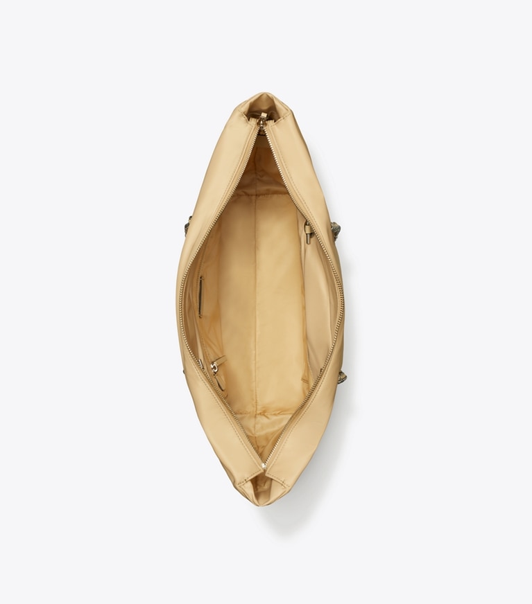 Tory Burch designer borse shopping Shopping Ella con catena in Praline superiore