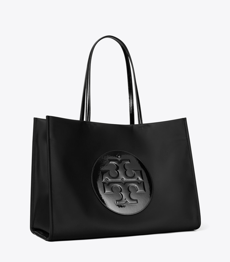 Tory Burch designer borse shopping Shopping Ella in vernice in Black angle