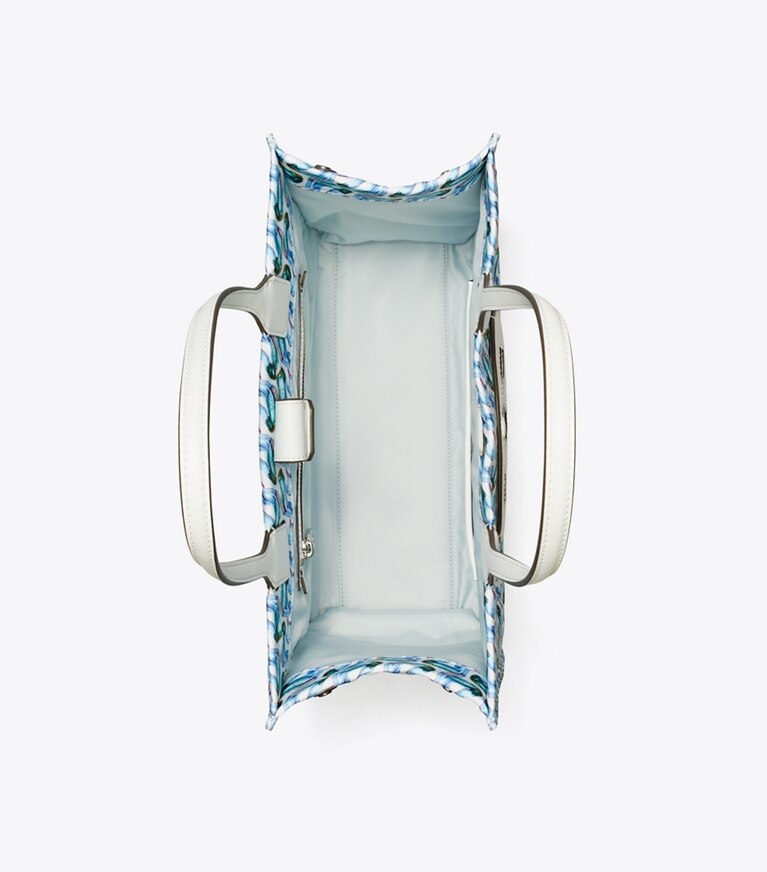 Tory Burch designer borse shopping Shopping Ella piccola stampata in Swan angle
