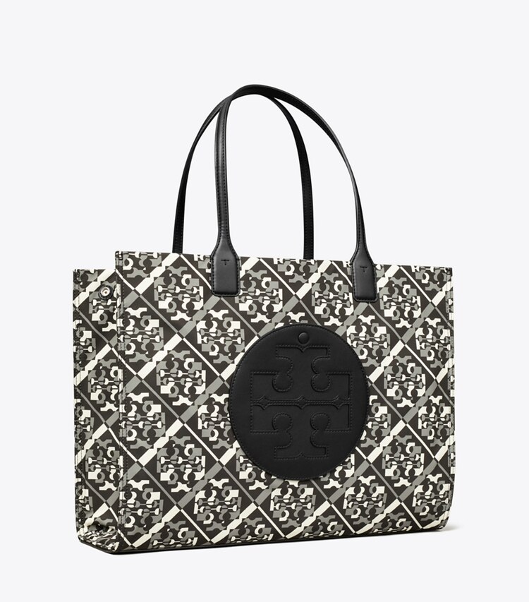 Tory Burch designer borse shopping Shopping Ella stampata in Prismatic Logo angle