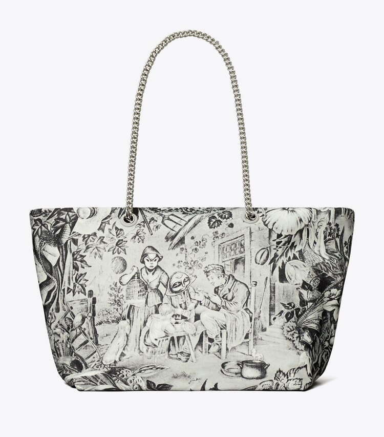 Tory Burch designer borse shopping Shopping Ella stampata con catena in Alien Print indietro