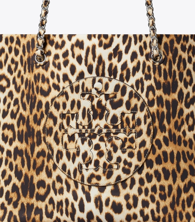 Tory Burch designer borse shopping Shopping Ella stampata con catena in Multi dettaglio