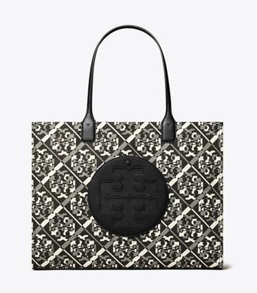Tory Burch designer borse shopping Shopping Ella stampata in Prismatic Logo front