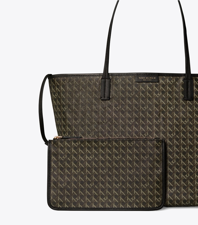 Tory Burch designer borse shopping Shopping Ever-Ready con zip in Black angle