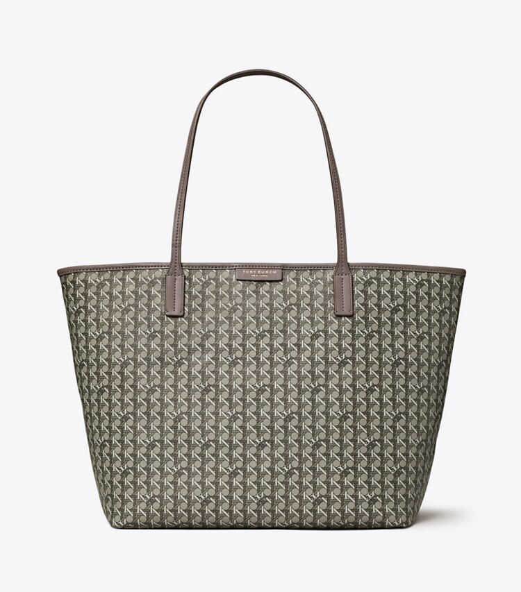 Tory Burch designer borse shopping Shopping Ever-Ready con zip in Zinc front
