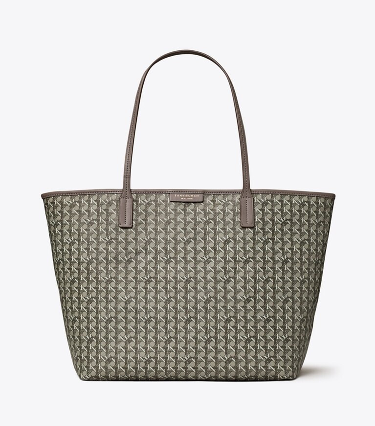Tory Burch designer borse shopping Shopping Ever-Ready con zip in Zinc angle