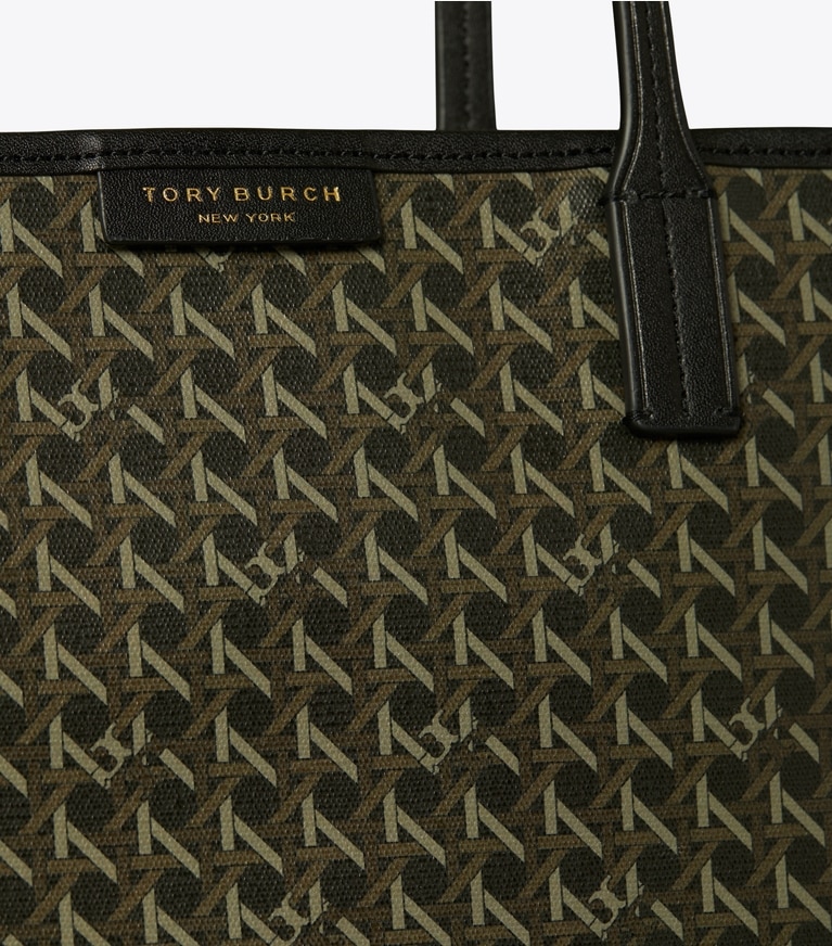 Tory Burch designer borse shopping Shopping Ever-Ready piccola con zip in Black angle