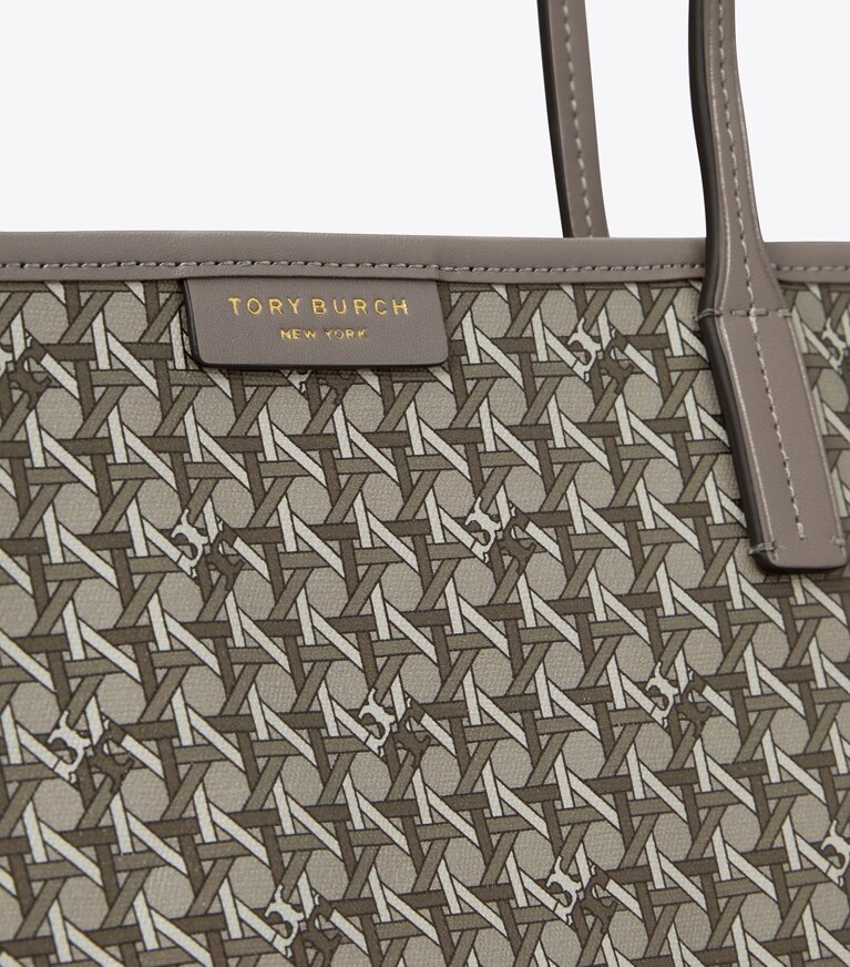Tory Burch designer borse shopping Shopping Ever-Ready piccola con zip in Zinc angle