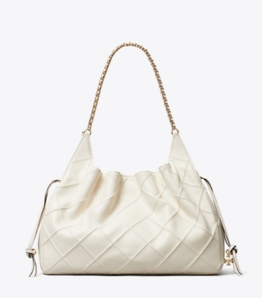 Tory Burch designer borse shopping Shopping Fleming grande in Light Cream front