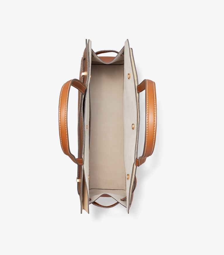Tory Burch designer borse shopping Shopping Lee Radziwill in Aged Tan superiore
