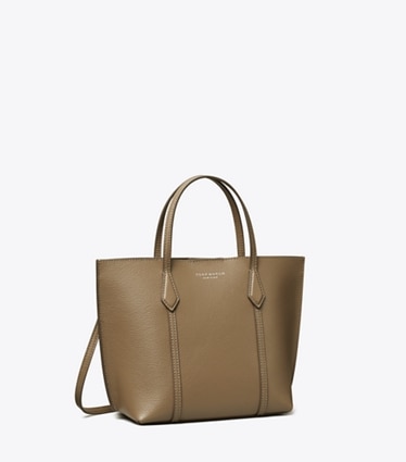 Tory Burch designer borse shopping Shopping Perry piccola in Wild Mushroom angle