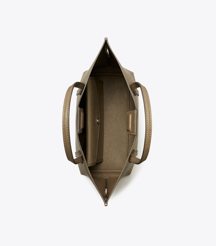 Tory Burch designer borse shopping Shopping Perry piccola in Wild Mushroom superiore