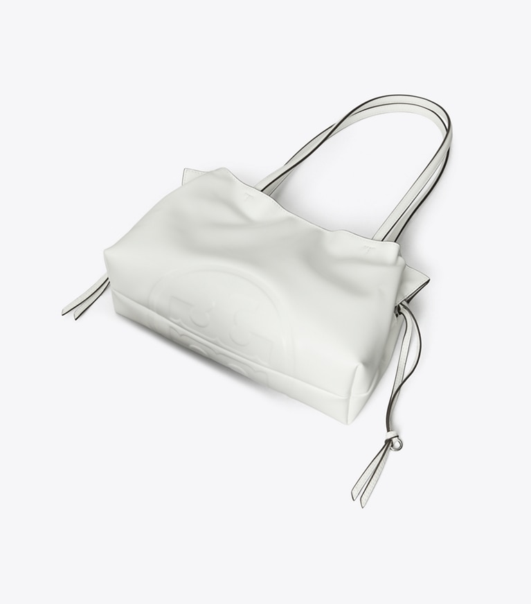 Tory Burch designer borse shopping Shopping piccola con coulisse Ella natuura™ in Bianco angle