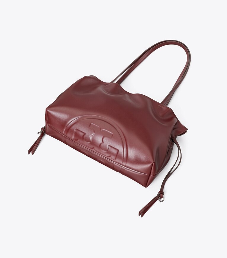 Tory Burch designer borse shopping Shopping piccola con coulisse Ella natuura™ in Merlot additional