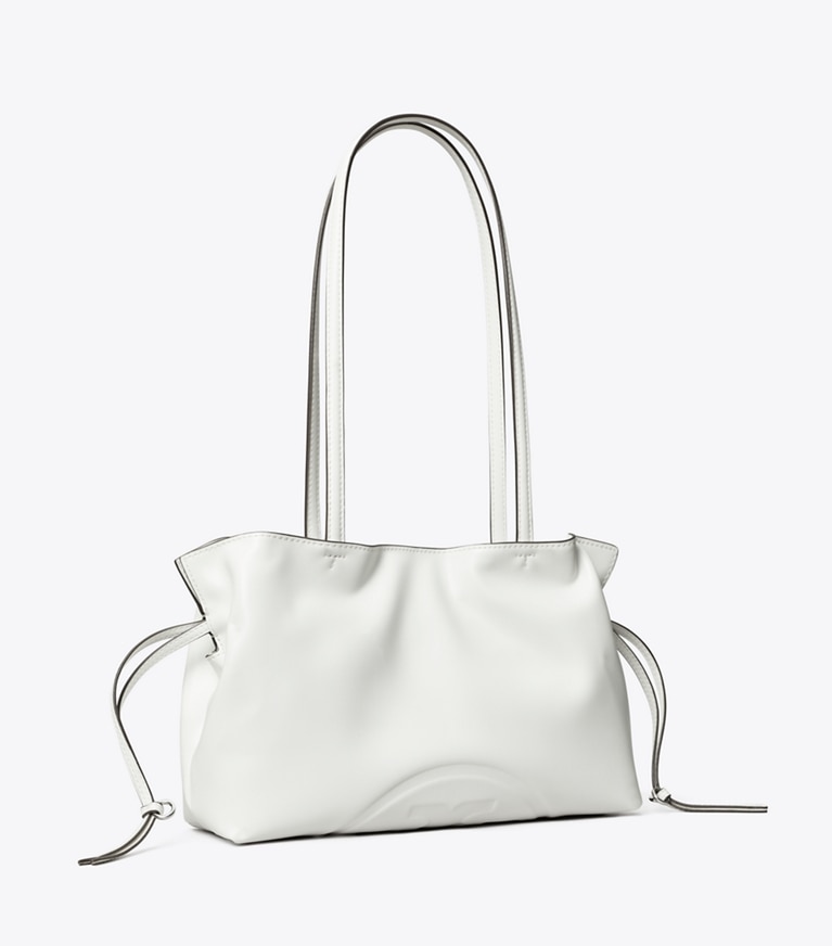 Tory Burch designer borse shopping Shopping piccola con coulisse Ella natuura™ in Bianco angle