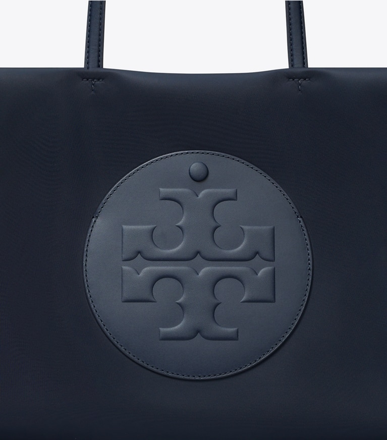 Tory Burch designer borse shopping Shopping piccola Ella in NEW NAVY angle